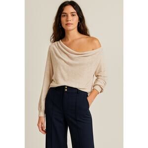 Free People boatneck off shoulder top S
